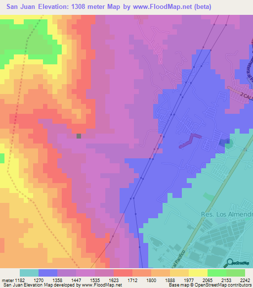 San Juan,Guatemala Elevation Map