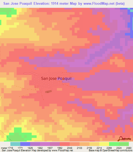 San Jose Poaquil,Guatemala Elevation Map