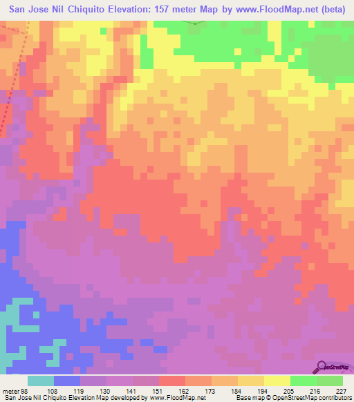 San Jose Nil Chiquito,Guatemala Elevation Map