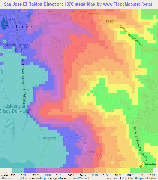 San Jose El Tablon,Guatemala Elevation Map