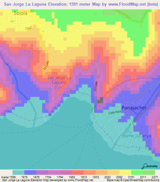 San Jorge La Laguna,Guatemala Elevation Map