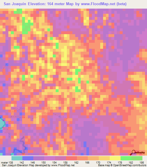 San Joaquin,Guatemala Elevation Map