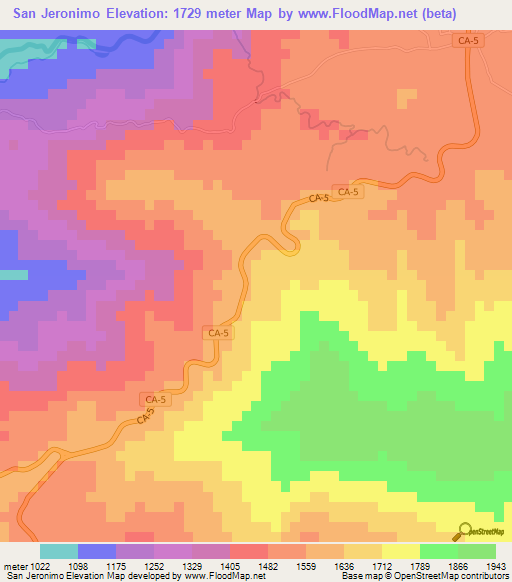 San Jeronimo,Guatemala Elevation Map