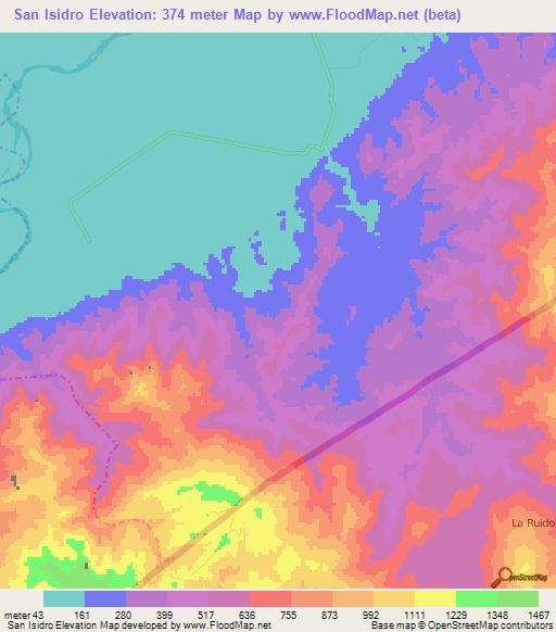 San Isidro,Guatemala Elevation Map