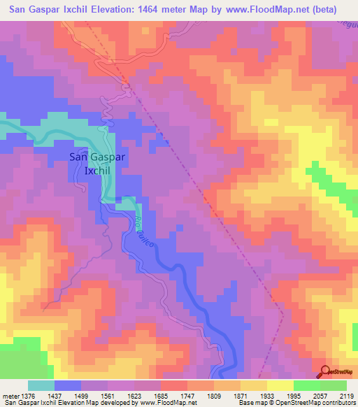 San Gaspar Ixchil,Guatemala Elevation Map