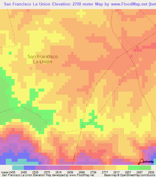 San Francisco La Union,Guatemala Elevation Map