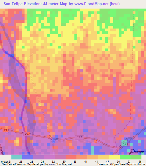 San Felipe,Guatemala Elevation Map