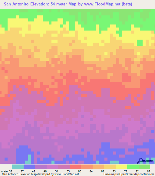 San Antonito,Guatemala Elevation Map