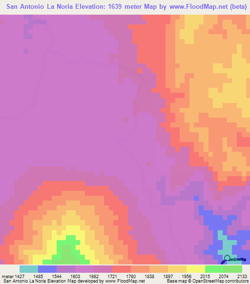 San Antonio La Noria,Guatemala Elevation Map