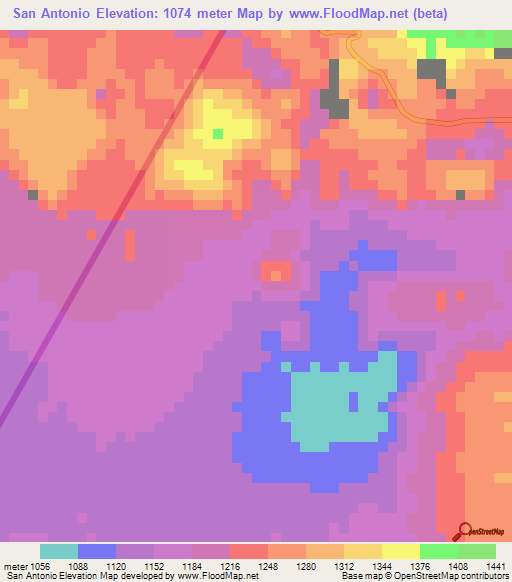 San Antonio,Guatemala Elevation Map