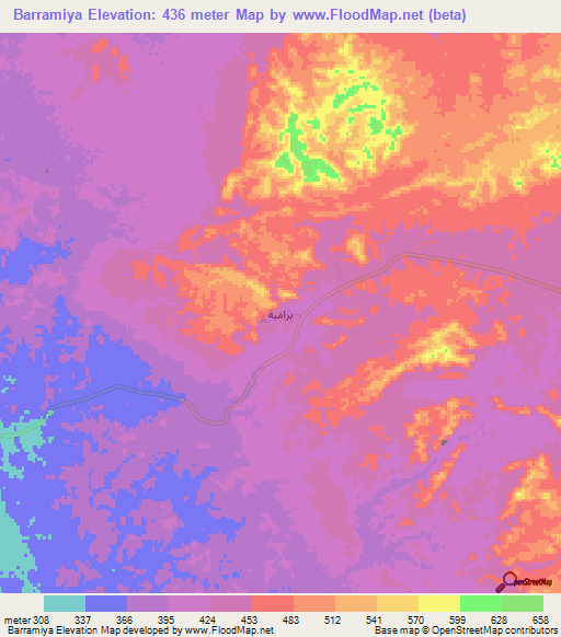 Barramiya,Egypt Elevation Map