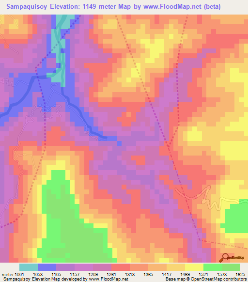 Sampaquisoy,Guatemala Elevation Map