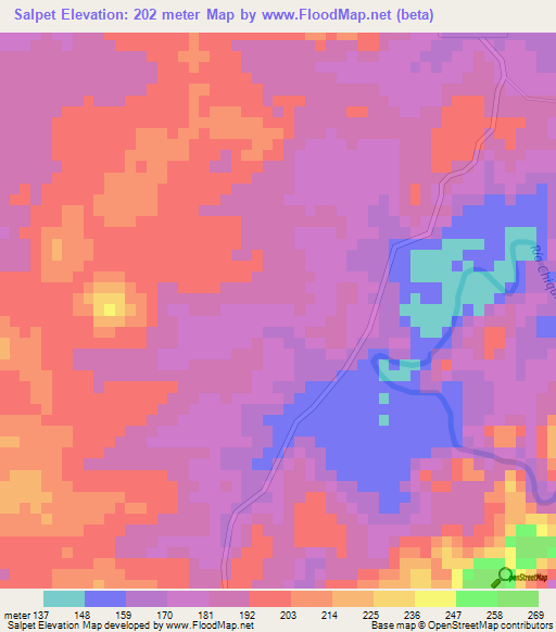 Salpet,Guatemala Elevation Map