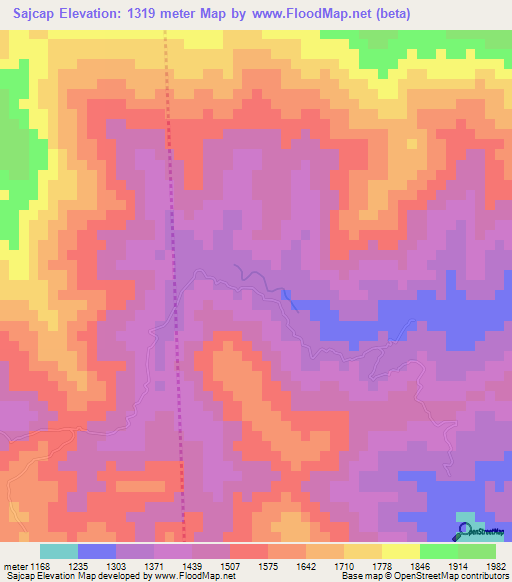 Sajcap,Guatemala Elevation Map