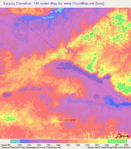 Sacpuy,Guatemala Elevation Map