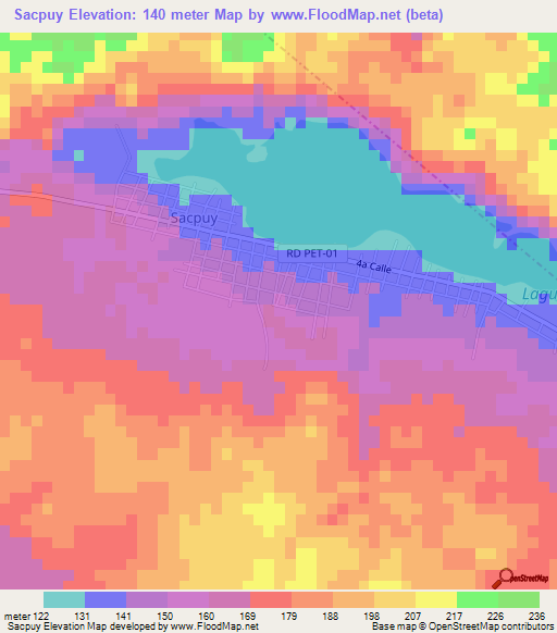 Sacpuy,Guatemala Elevation Map