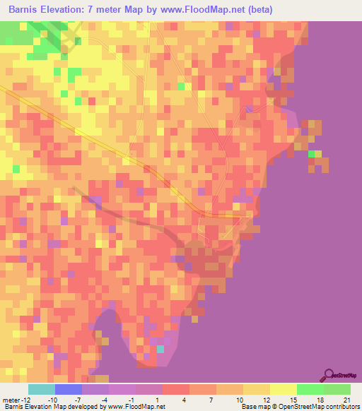 Barnis,Egypt Elevation Map