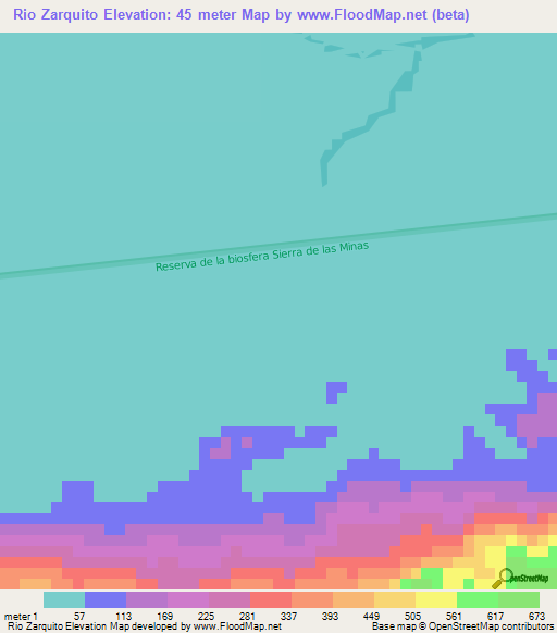 Rio Zarquito,Guatemala Elevation Map