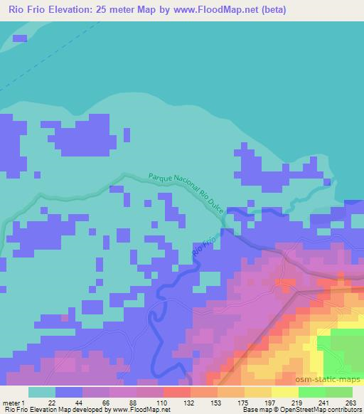 Rio Frio,Guatemala Elevation Map