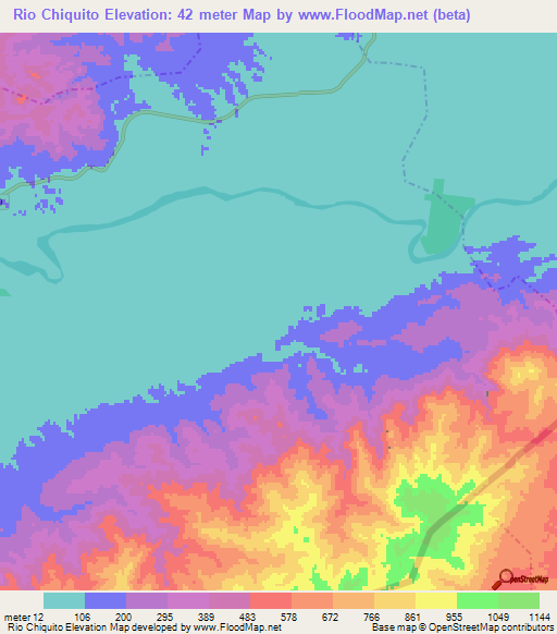 Rio Chiquito,Guatemala Elevation Map