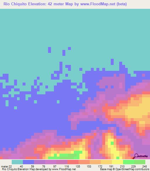 Rio Chiquito,Guatemala Elevation Map