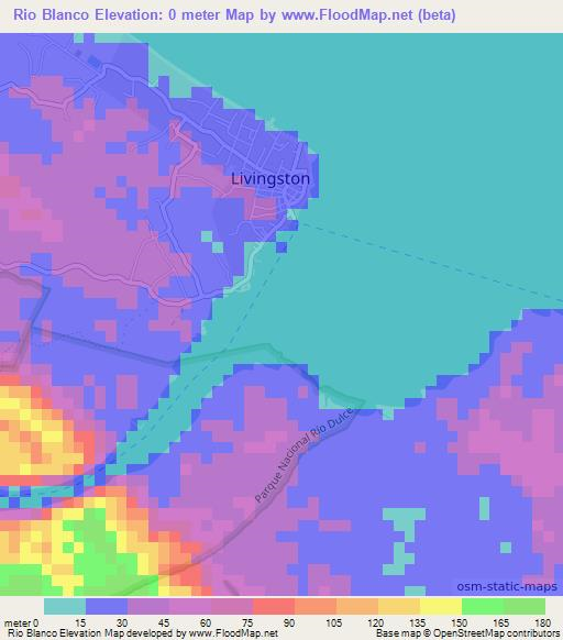 Rio Blanco,Guatemala Elevation Map