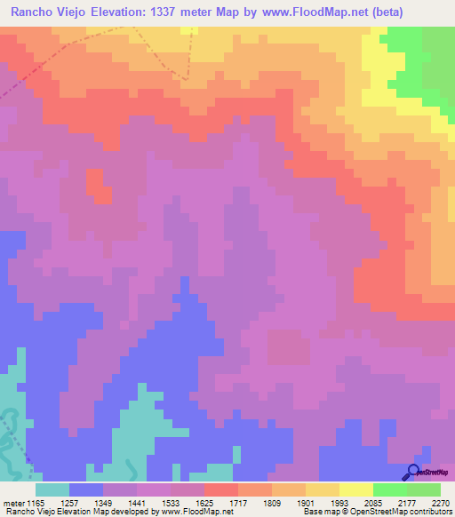 Rancho Viejo,Guatemala Elevation Map