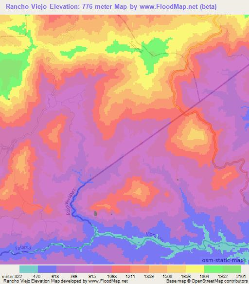 Rancho Viejo,Guatemala Elevation Map