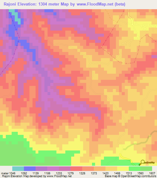 Rajoni,Guatemala Elevation Map