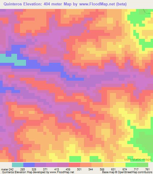 Quinteros,Guatemala Elevation Map