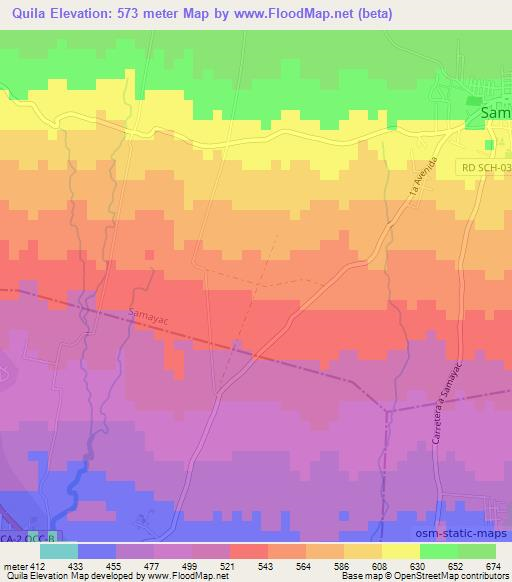 Quila,Guatemala Elevation Map