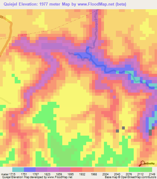 Quiejel,Guatemala Elevation Map