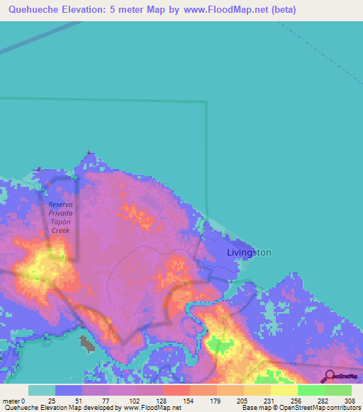 Quehueche,Guatemala Elevation Map