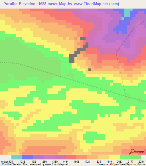 Purulha,Guatemala Elevation Map