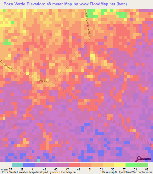 Poza Verde,Guatemala Elevation Map