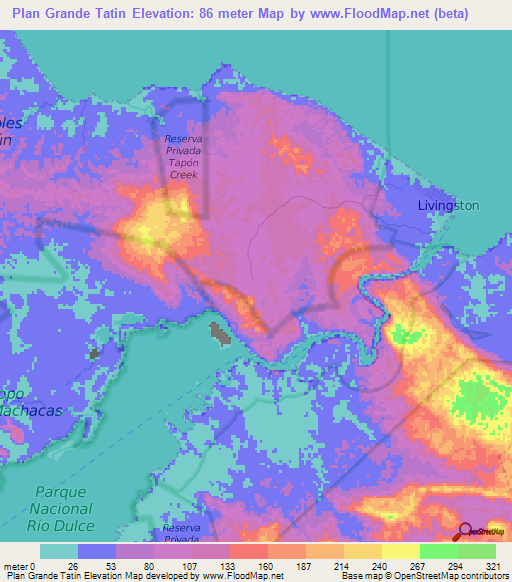 Plan Grande Tatin,Guatemala Elevation Map