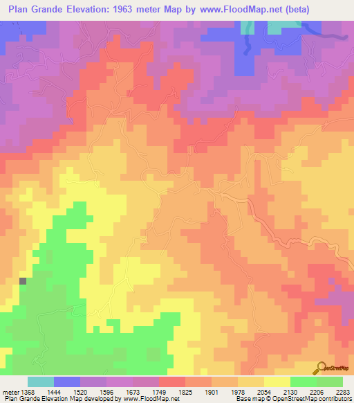 Plan Grande,Guatemala Elevation Map