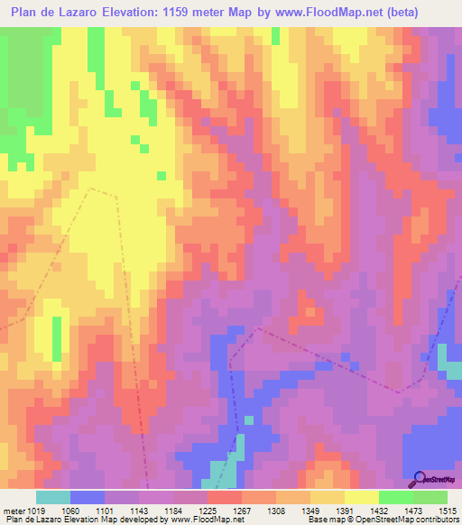 Plan de Lazaro,Guatemala Elevation Map