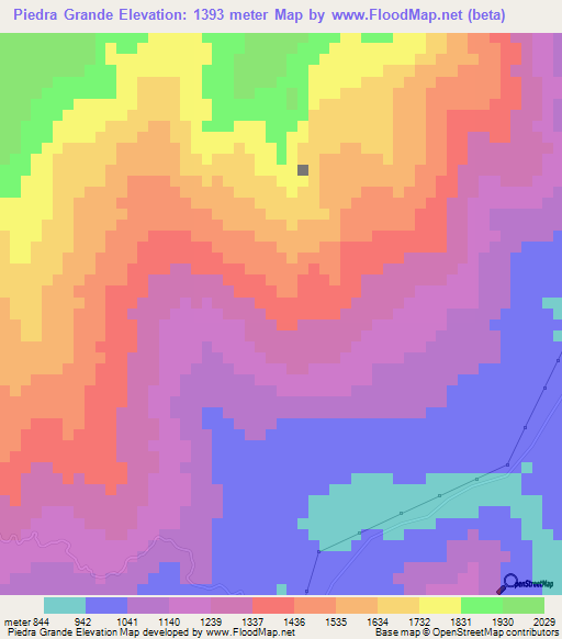 Piedra Grande,Guatemala Elevation Map