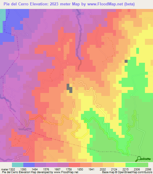 Pie del Cerro,Guatemala Elevation Map