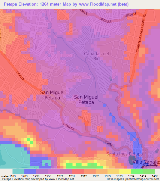 Petapa,Guatemala Elevation Map