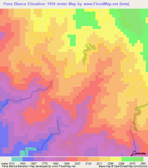 Pena Blanca,Guatemala Elevation Map