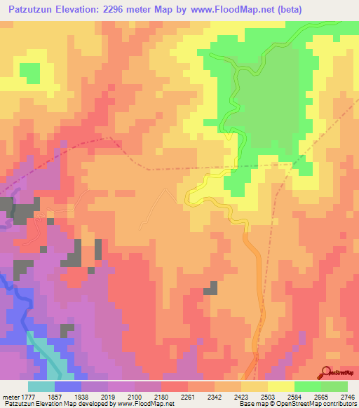 Patzutzun,Guatemala Elevation Map