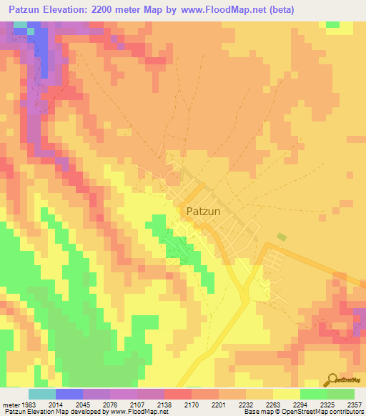 Patzun,Guatemala Elevation Map