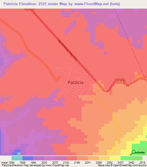 Patzicia,Guatemala Elevation Map