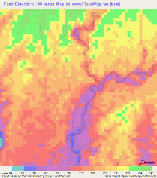 Patut,Guatemala Elevation Map