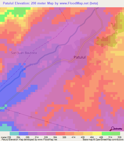 Patulul,Guatemala Elevation Map