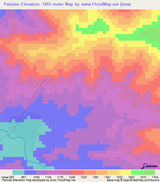 Patixlan,Guatemala Elevation Map