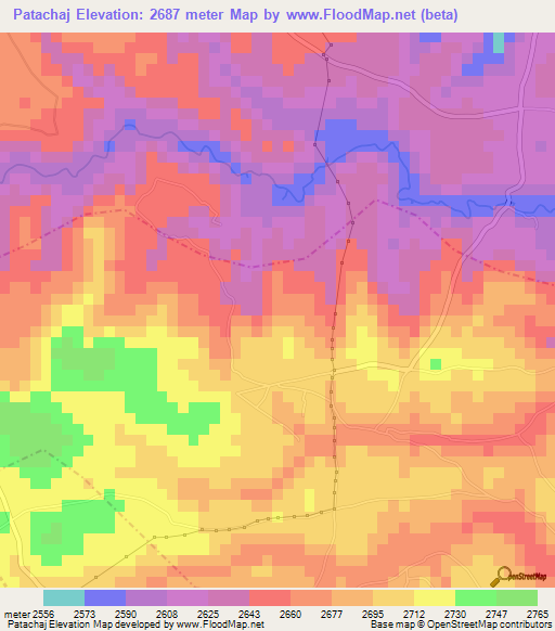 Patachaj,Guatemala Elevation Map