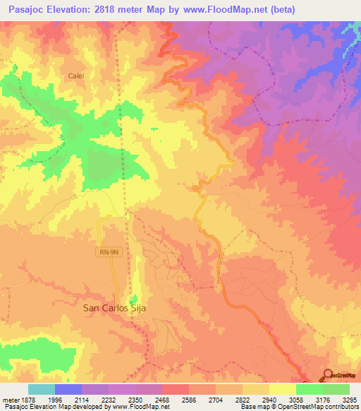 Pasajoc,Guatemala Elevation Map